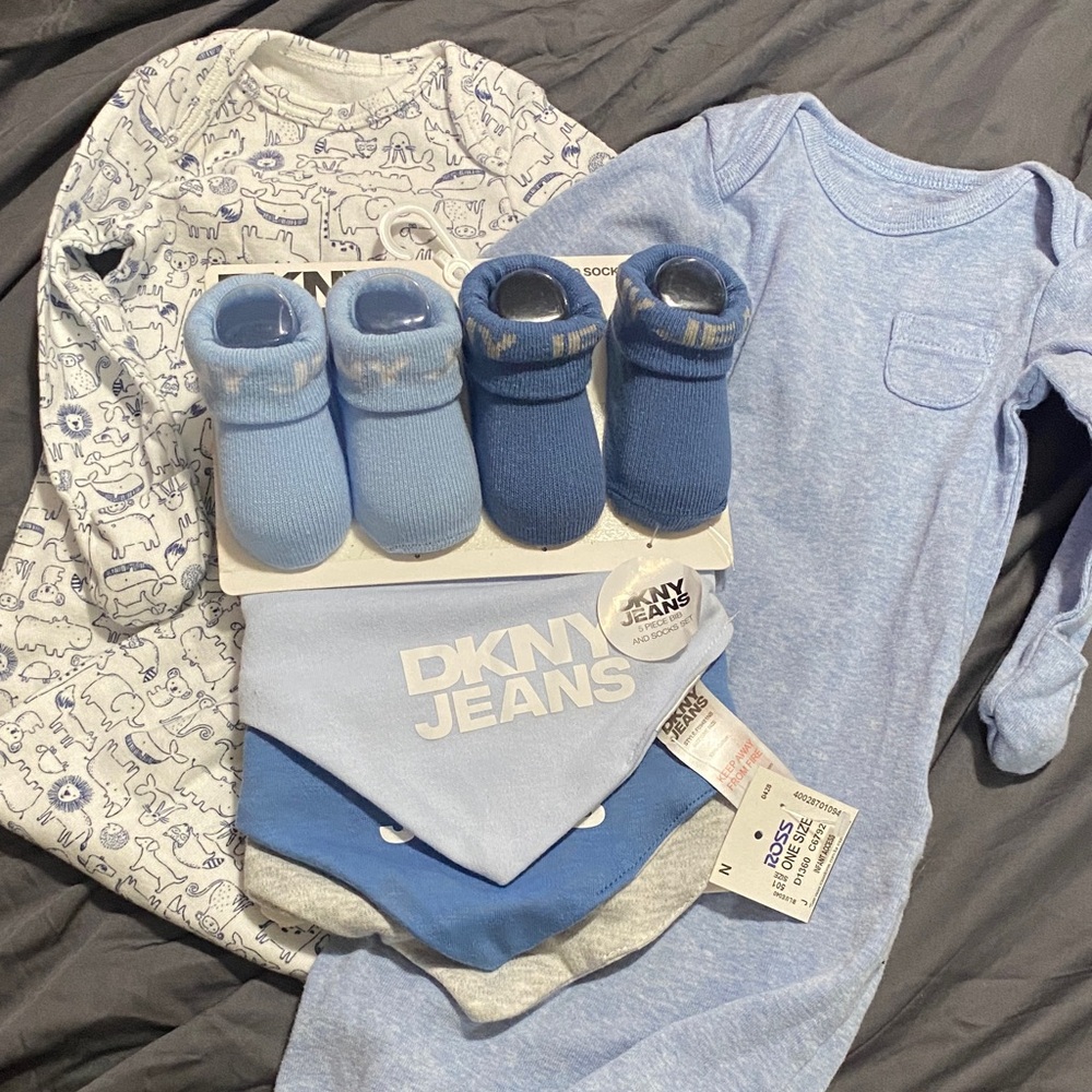 DKNY Blue and White Kids Matching Set
